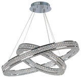 Maxim 39777 Eternity 30" Adjustable Ring LED Crystal Pendant - Polished Chrome