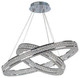 Maxim 39777 Eternity 30" Adjustable Ring LED Crystal Pendant - Polished Chrome