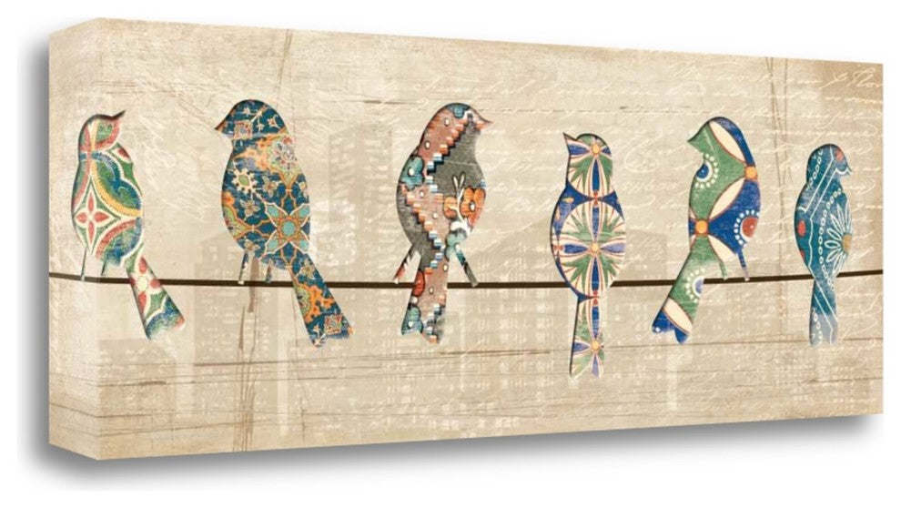 "Birds On A Wire" By Piper Ballantyne, Giclee Print on Gallery Wrap Canvas