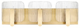 3 Light 24 in. Vintage Brass Vanity Light