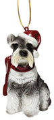 Miniature Schnauzer Holiday Dog Ornament Sculpture