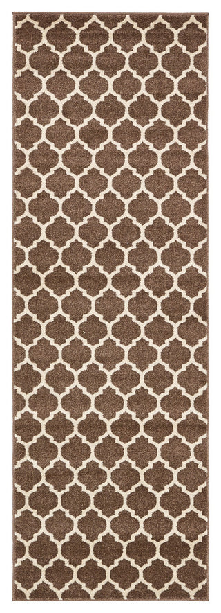 Unique Loom Brown Philadelphia Trellis 2' 7 x 8' 0 Runner Rug