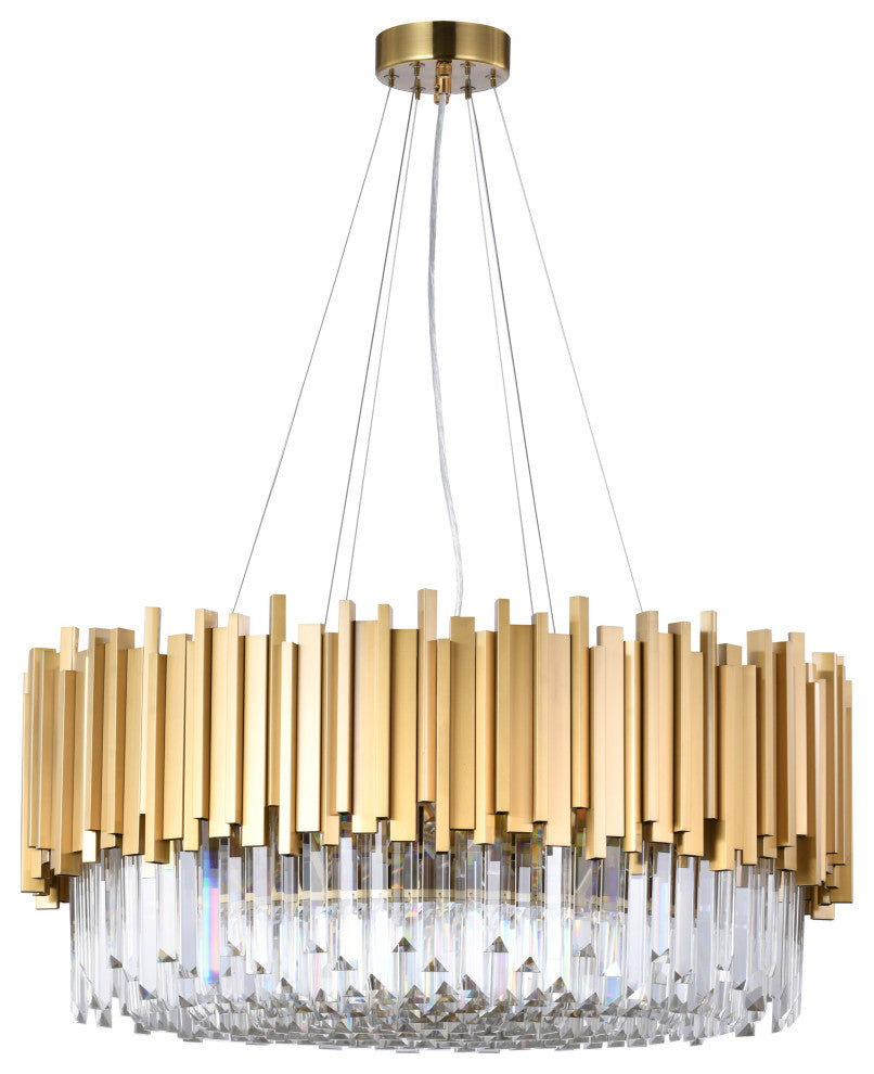 Bethel International MU10C28G 12 Light Chandelier, Gold