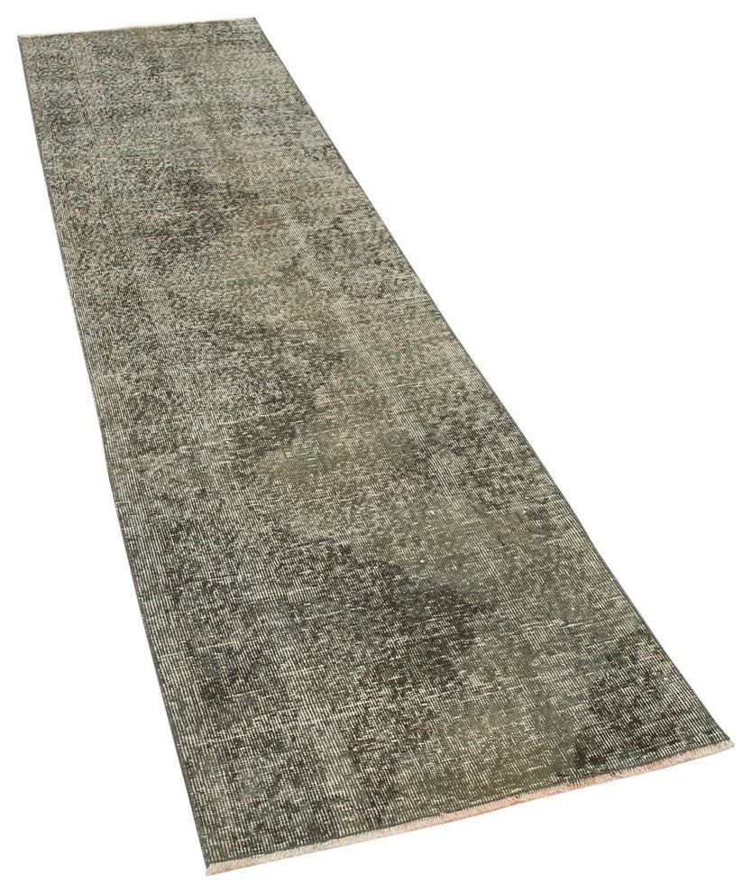 Rug N Carpet - Handwoven Turkish 2' 4" x 9' 7" Over-dyed Floor Runner Rug