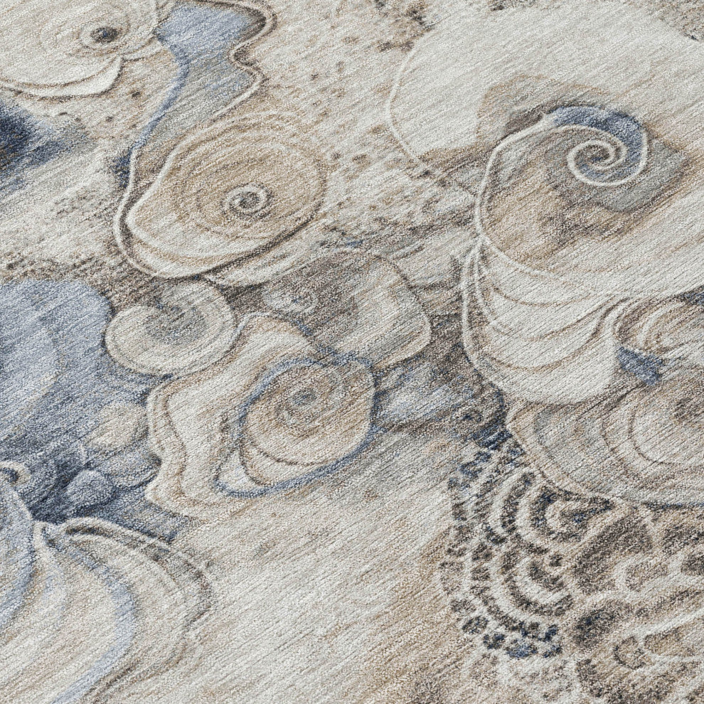 Machine Washable Indoor/Outdoor Chantille ACN1860 Ivory 3' x 5' Rug