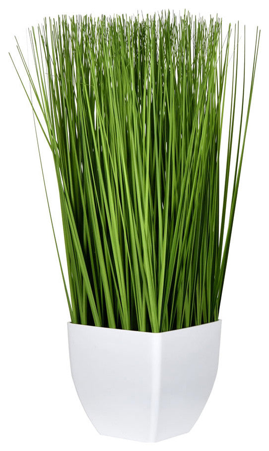 22.5" Green Potted Grass
