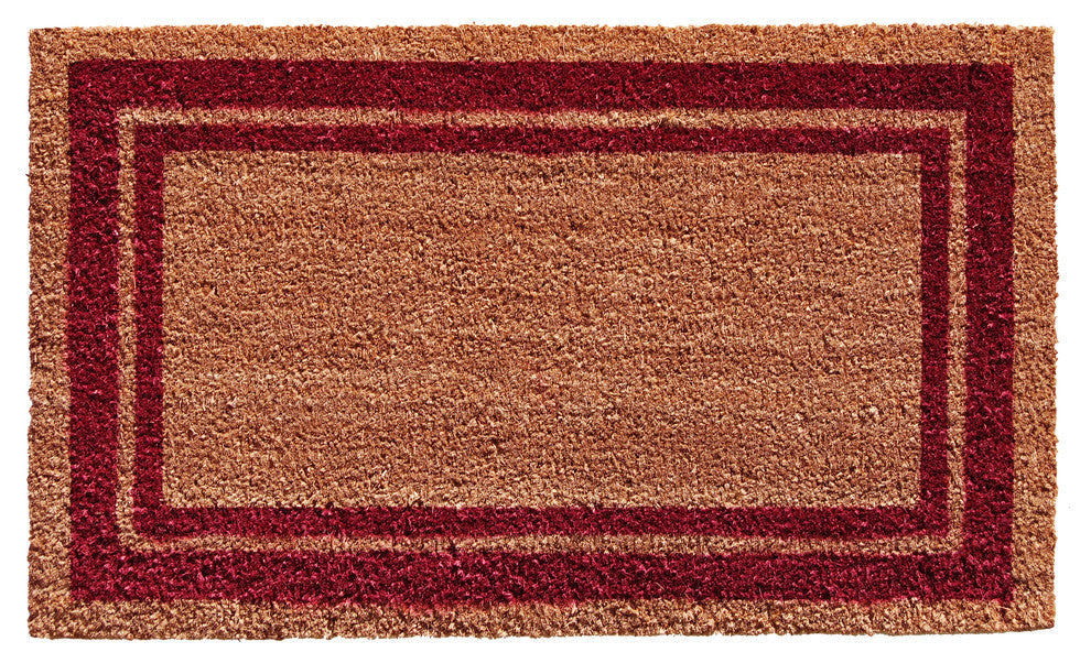 Calloway Mills Burgundy Border Doormat, 24"x36"