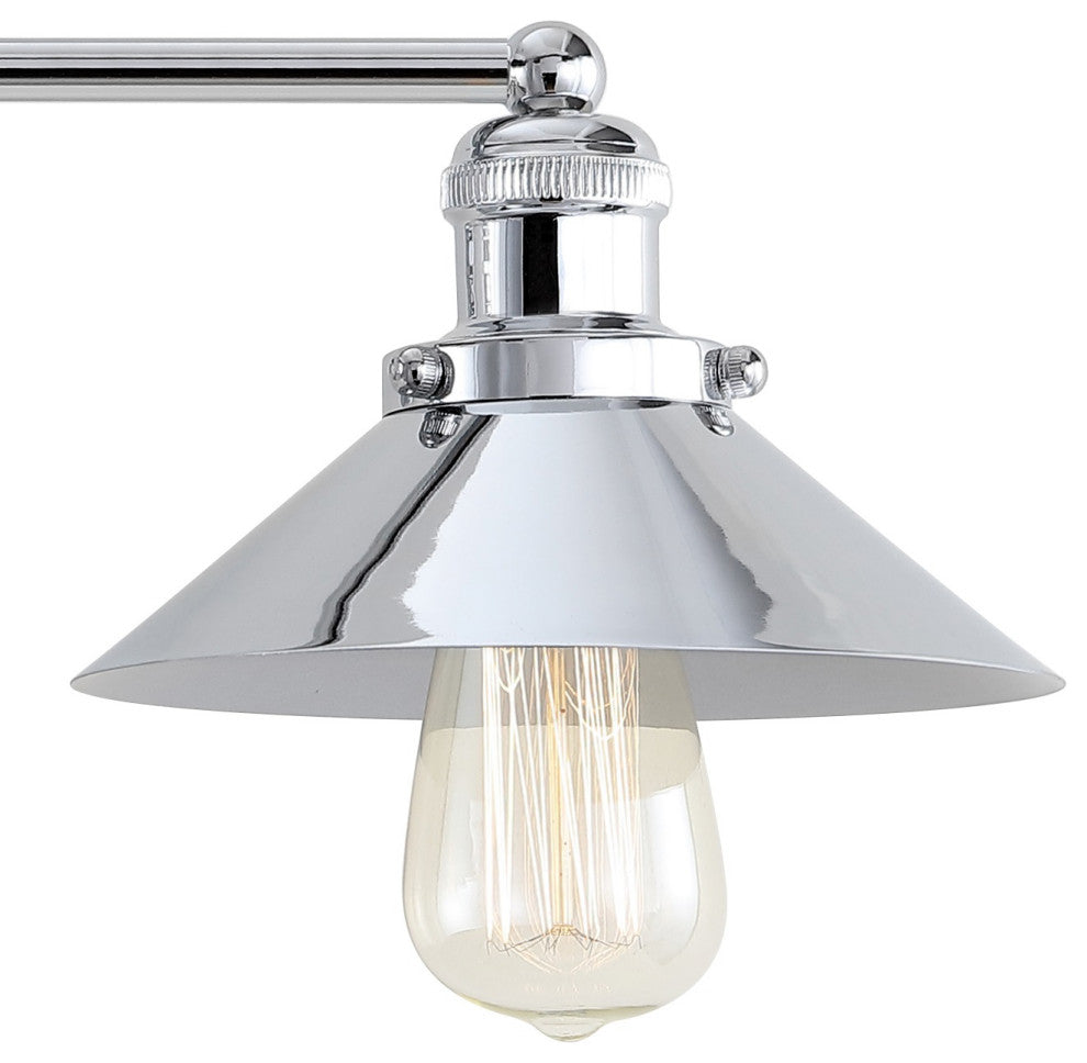 June Metal Shade Sconce, Chrome, 1-Light