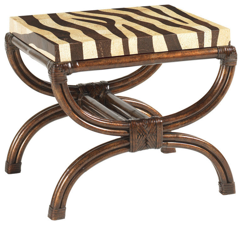 Striped Delight Accent Table