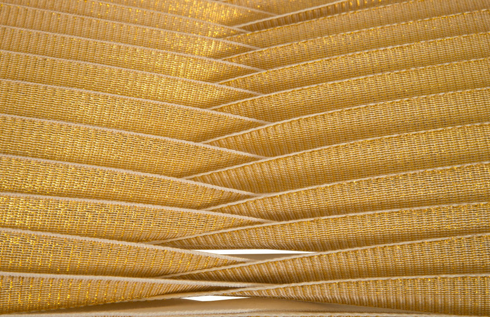 Seat Belt Dining Chair, Gold, Cotton