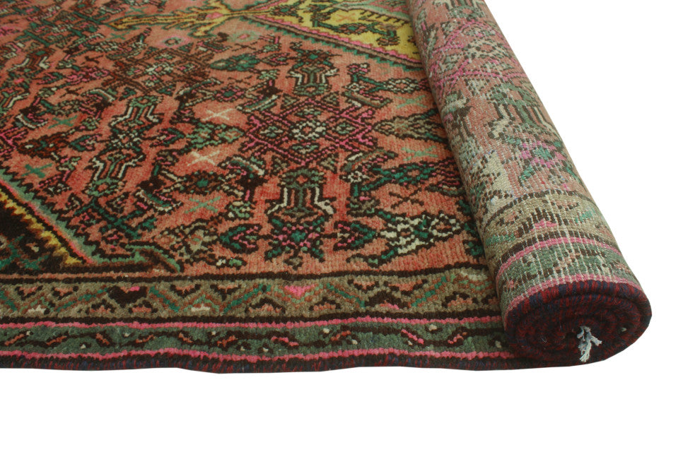 Fine Vintage Distressed Bayan Rust Rug