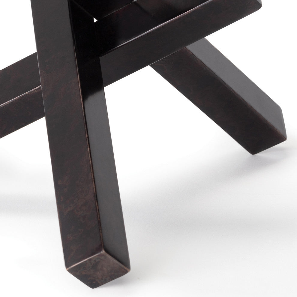 Intersecting Sculpture, Blackened Zinc