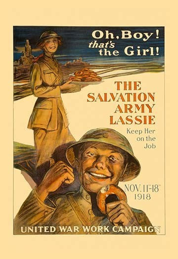 The Salvation Army Lassie- Canvas Poster 20" x 30"
