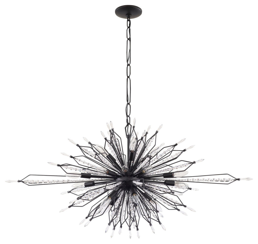 Varaluz 311N20 Orbital 20 Light 48"W Crystal Sputnik Chandelier - Gold Dust