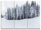 "Black and White Snow-Capped Hills" Wall Art, 3 Panels, 36"x28"