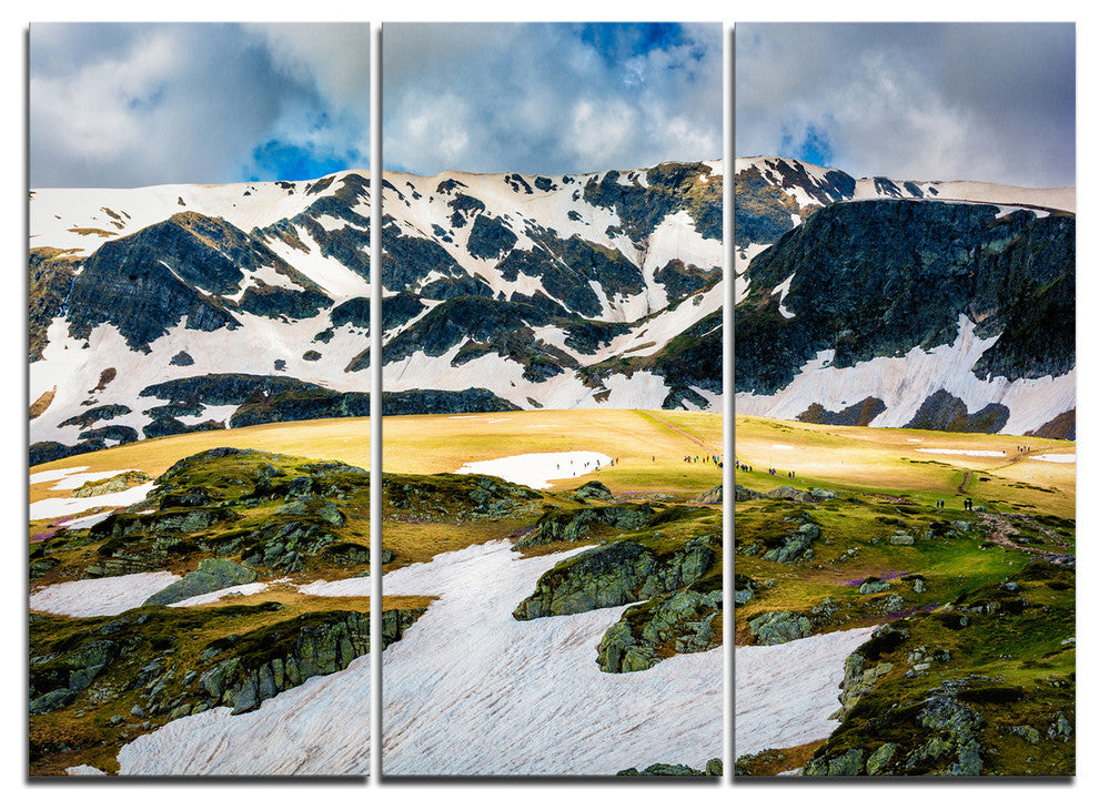 "Rila lakes and Mountains in Bulgaria" Wall Art, 3 Panels, 36"x28"