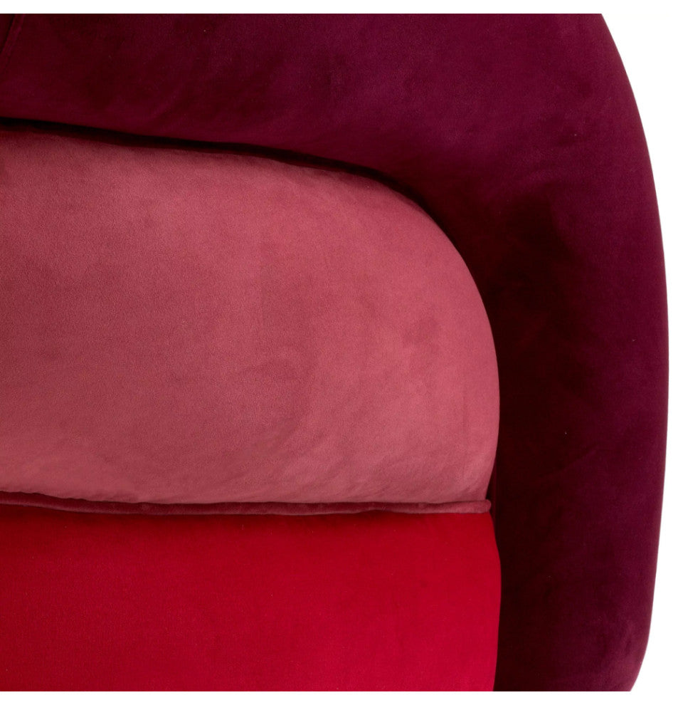 Curved Swivel Armchair | Eichholtz Novelle, Red