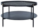 Modrest Randal Modern Round Black Metal Coffee Table