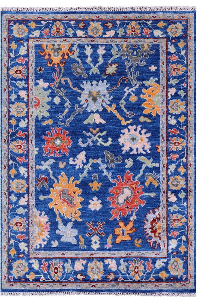 Turkish Oushak Handmade Rug 4' 2" X 6' 3" - Q13671