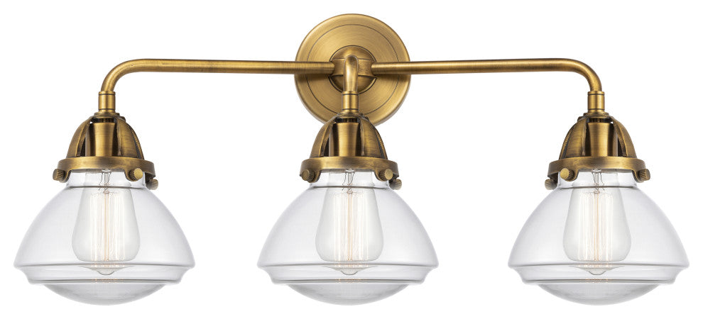 Innovations 288-3W-BB-G322-LED Olean 3 Light Vanity Light, Brushed Brass