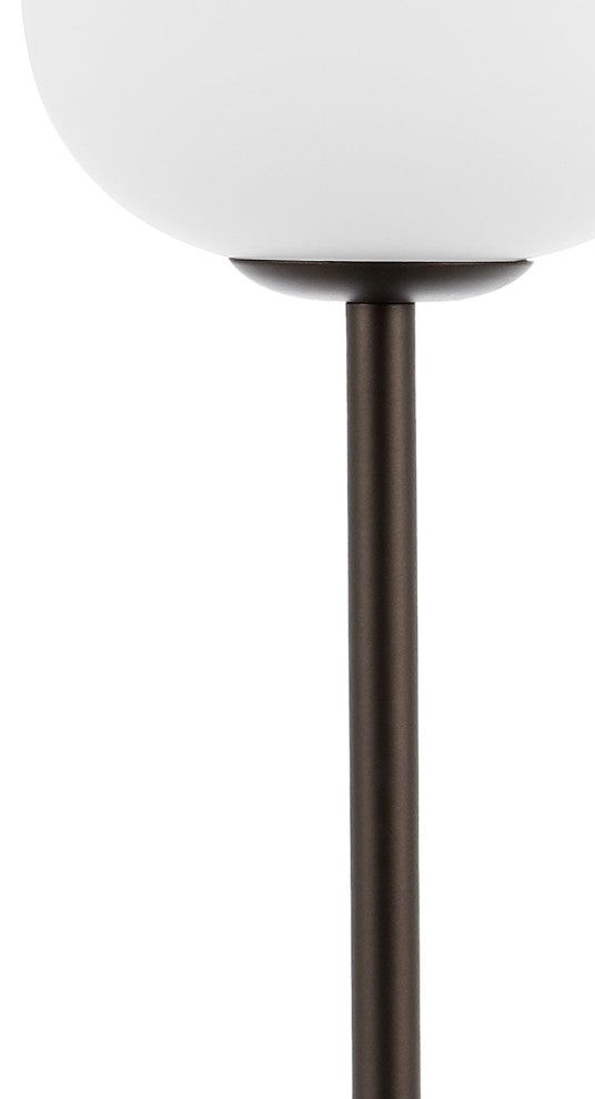 12.25" Modern Minimalist Iron Rechargeable Integrated LED Table Lamp, Black