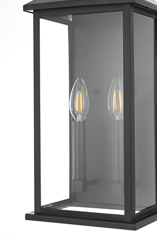 Home Living 8" Outdoor Wall Sconce, Black