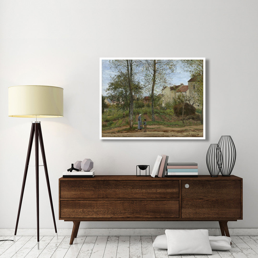 "Houses at Bougival (Autumn)" Digital Paper Print by Camille Pissarro, 50"x38"