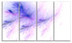 Bright Blue Veins of Marble, Abstract Wall Art Canvas, 48"x28", 4 Panels