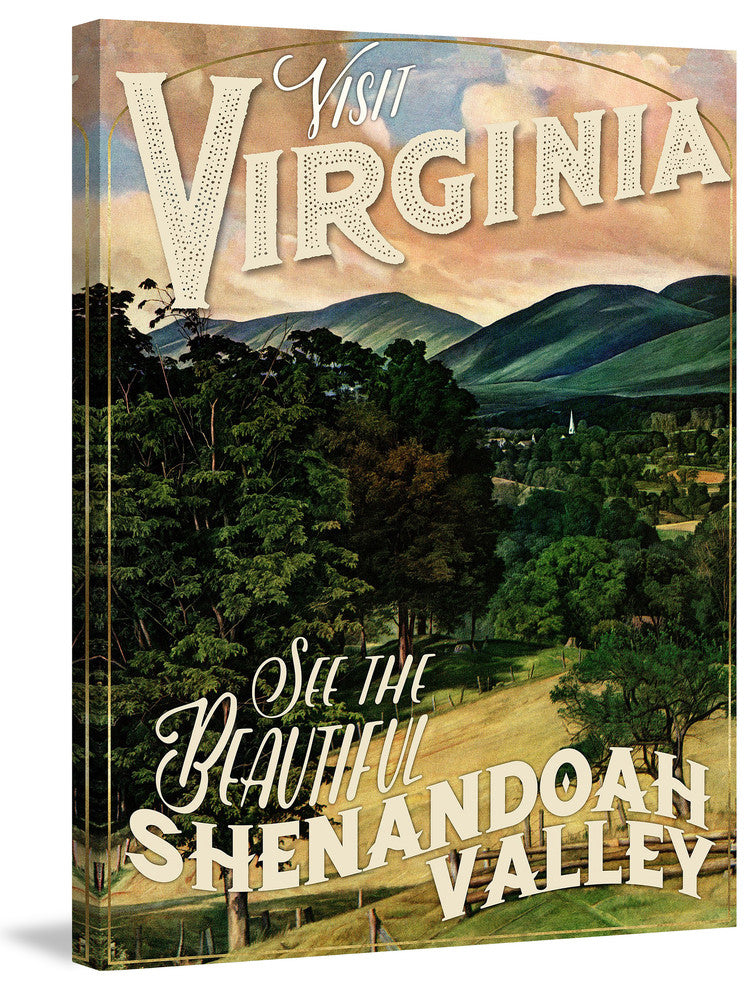 "Travel Virginia" Painting Print on Wrapped Canvas