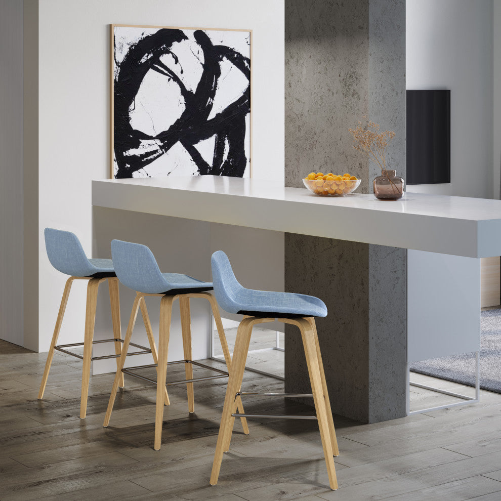 Randolph Bentwood Counter Height Stools, Set of 2, Denim Blue