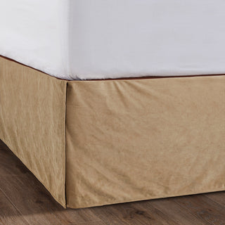 Velvet Bedskirt, Twin Tan