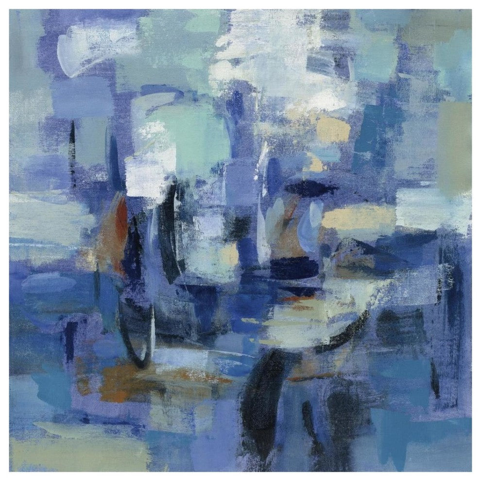 "Ultramarine Wave II" Digital Paper Print by Silvia Vassileva, 38"x38"