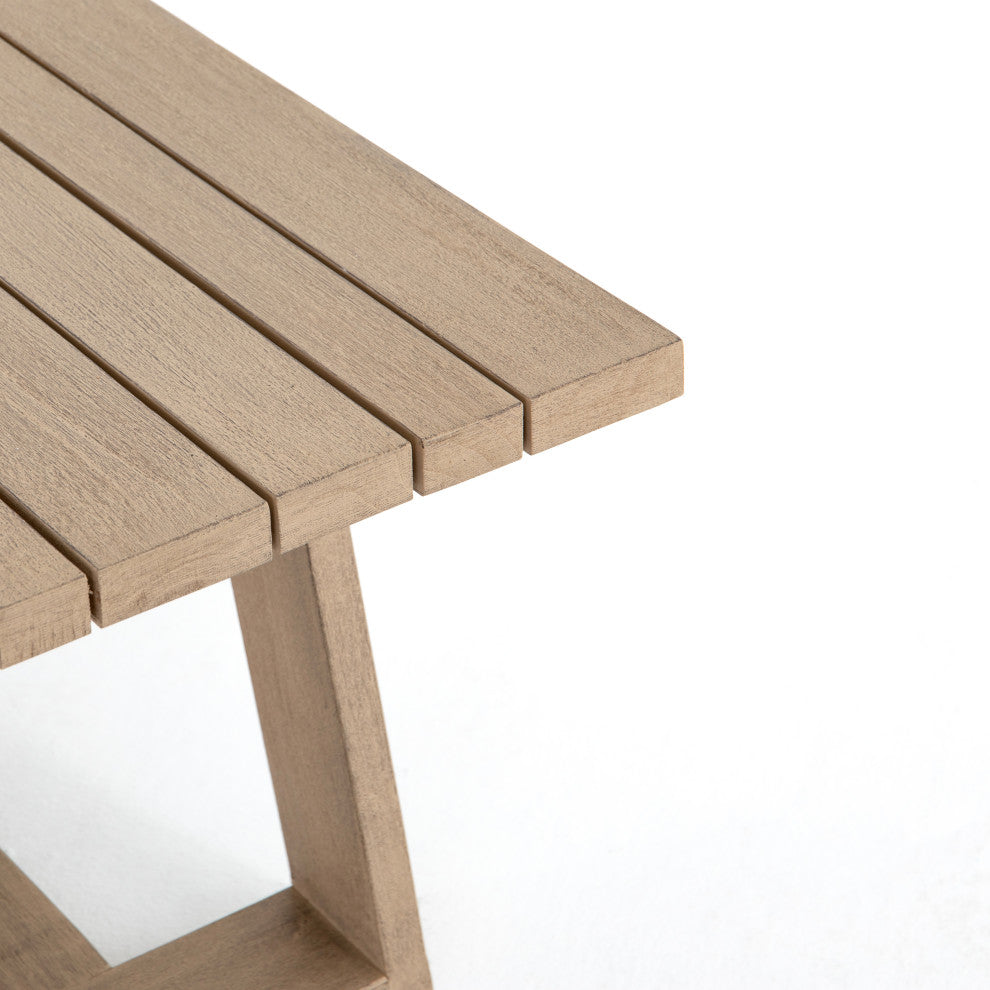 Atherton Outdoor Dining Bench-Brown