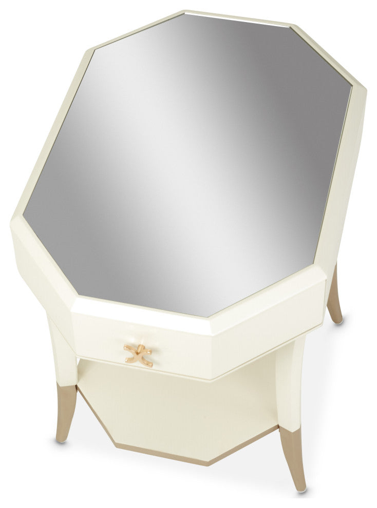 La Rachelle Octagonal End Table - Medium Champagne