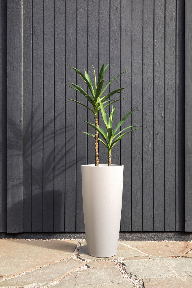 Veradek Pure Series Selena 28" Planter, White, One Pack