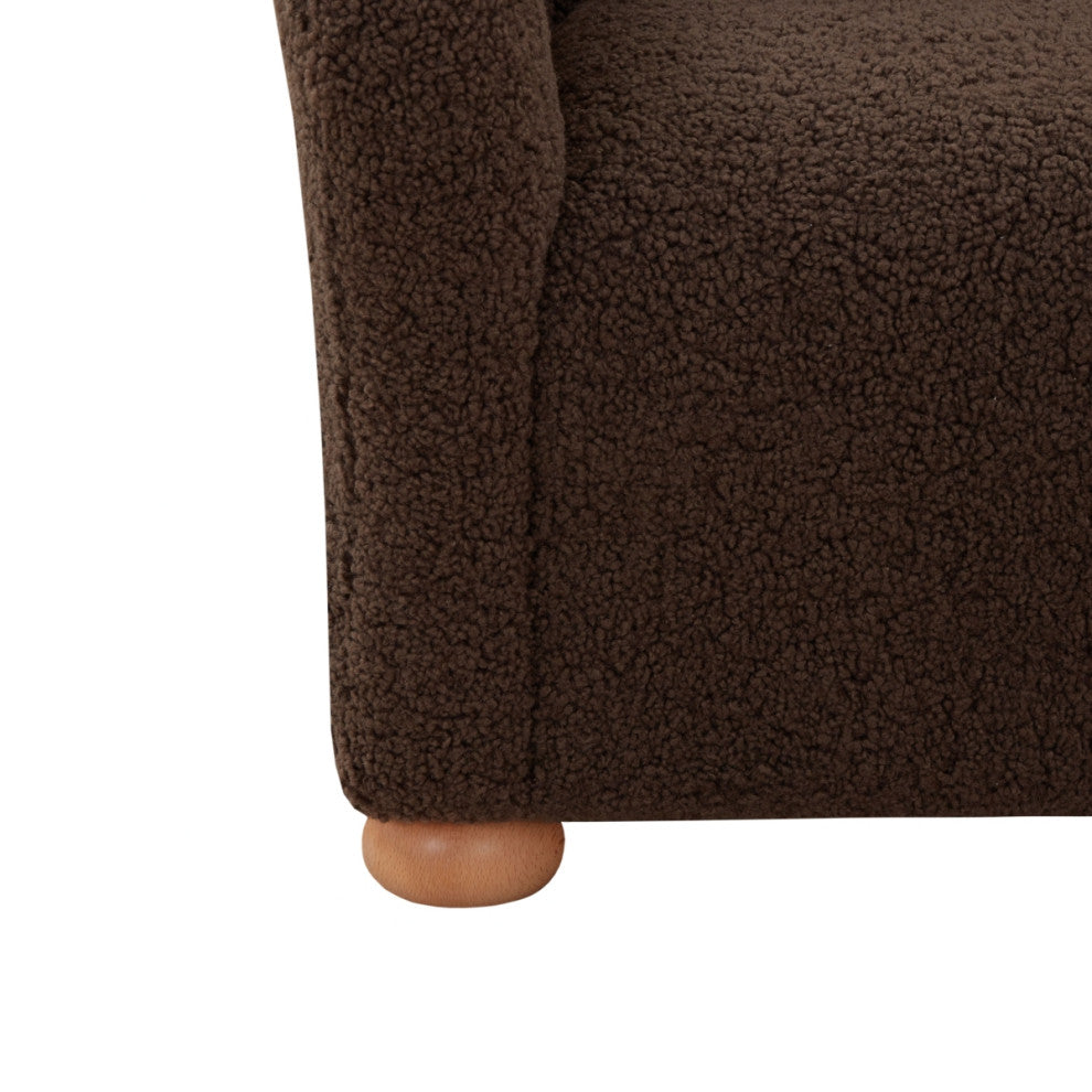 Safavieh Couture Galloway Wingback Accent Chair, Dark Brown/Natural