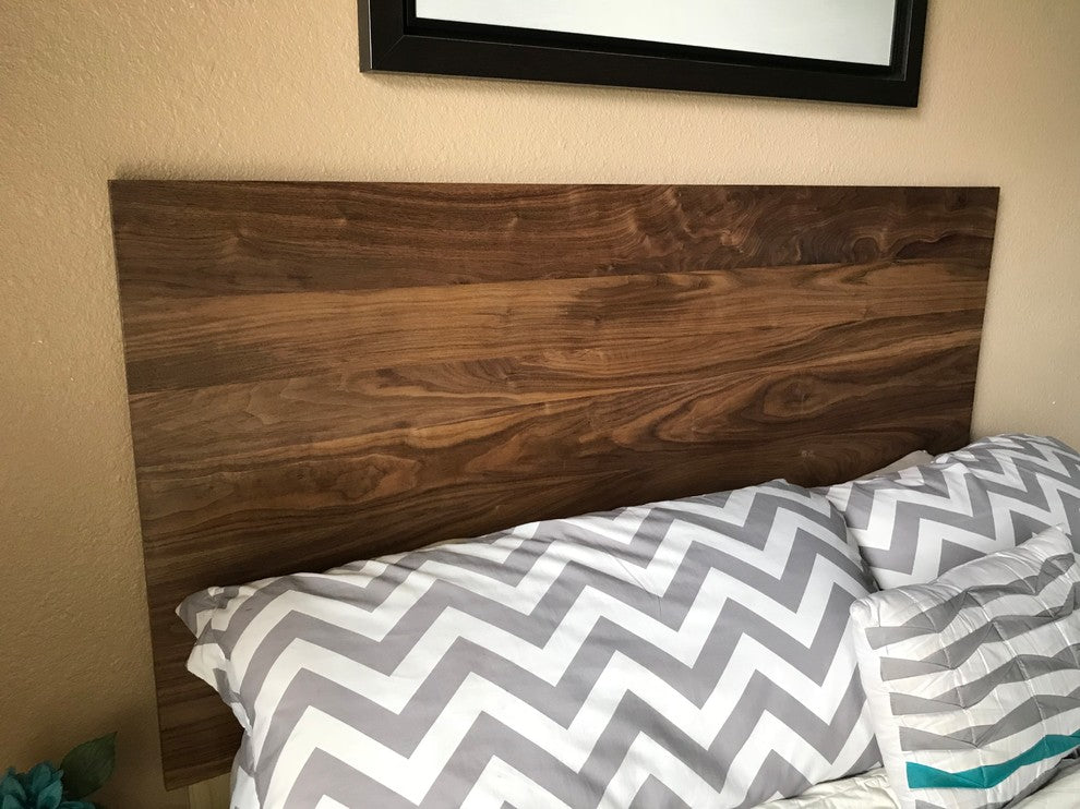 Modern Walnut Headboard, Queen