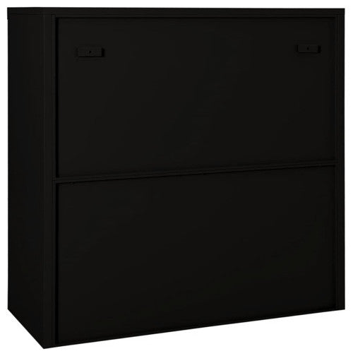 vidaXL Storage Cabinet Buffet Cabinet Sideboard Accent Cabinet Black Steel