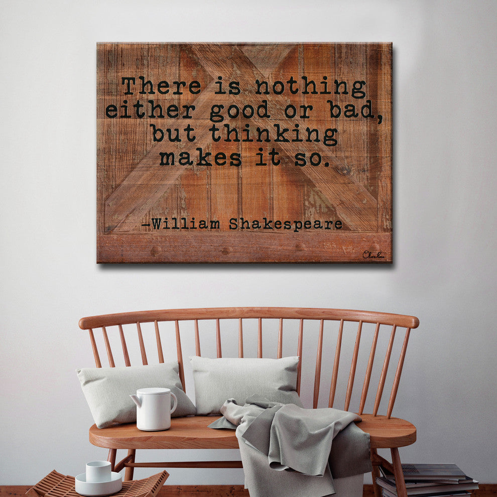 Ready2Hangart William Shakespeare, Thoughts By Olivia Rose Canvas Art, 20" H