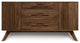 Copeland Audrey 1 Door On Either Side Of 3 Drawers Buffet, Natural Walnut