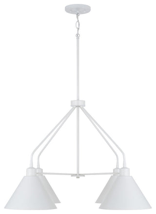 Capital Lighting 451341 Alden 4 Light 33"W Chandelier - Matte White