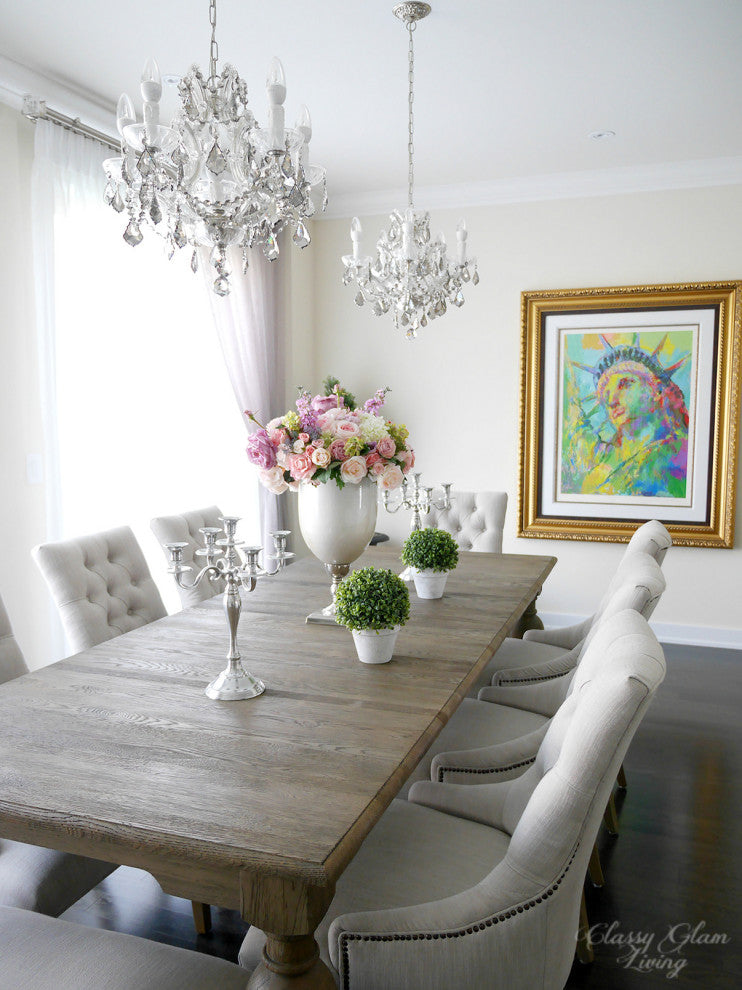 Crystorama Lighting Group 4405-CL-MWP Maria Theresa 6 Light 20"W - Gold