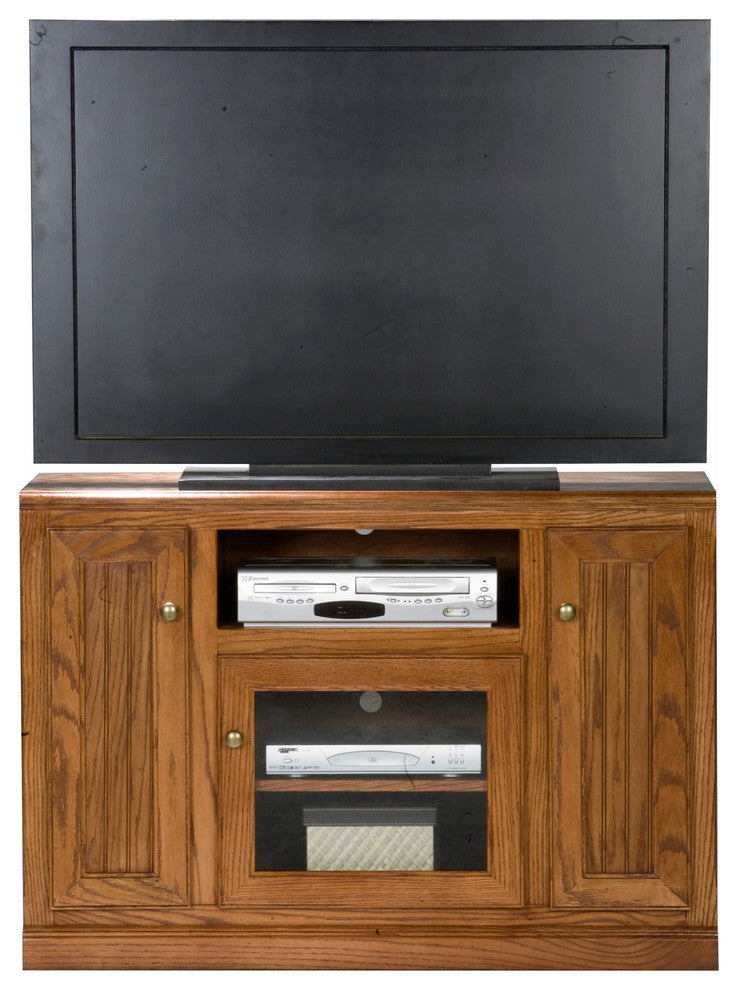 Heritage 45.5" Tall TV Cart, Bright White Oak