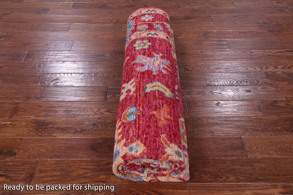 8' 2" X 9' 11" Handmade Turkish Oushak Wool Rug - Q13543