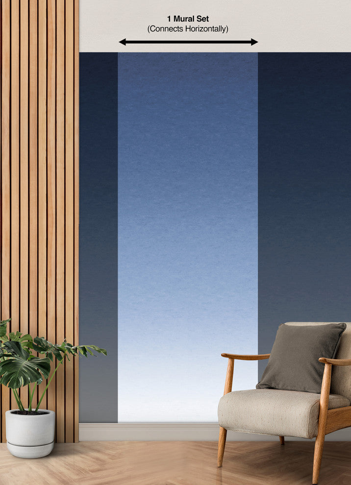 Blue Aura Ombre Peel & Stick Wallpaper Mural