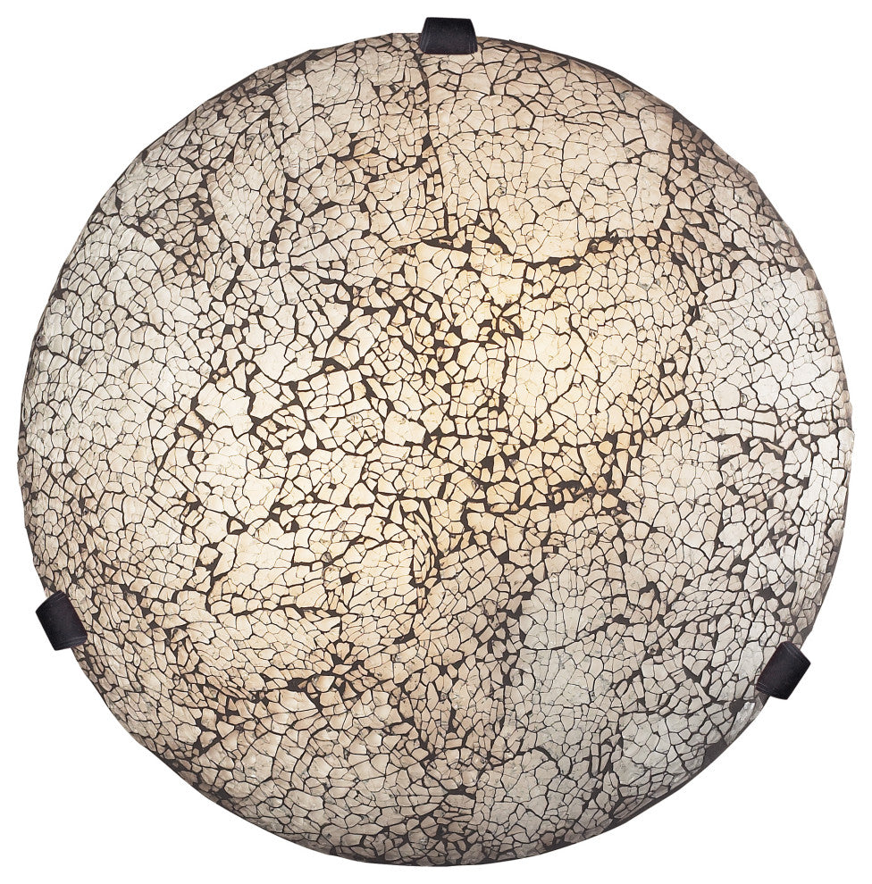 ELK LIGHTING 534-2Whc Diamante 2-Light Flush Mount White Crackled