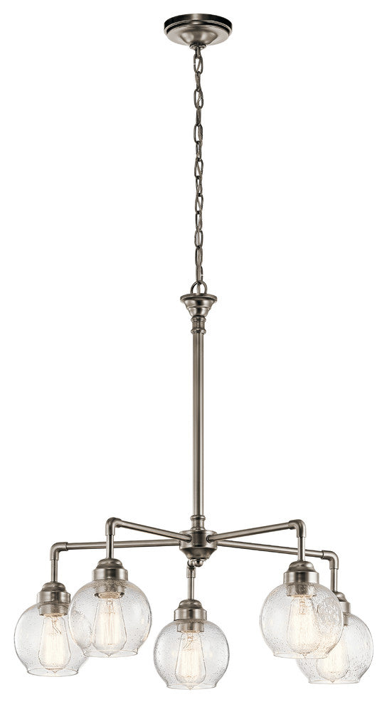 Chandelier 5-Light, Antique Pewter