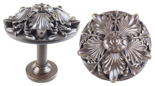 Large Brittany Drapery Holdback Medallion, Bronze with Gold