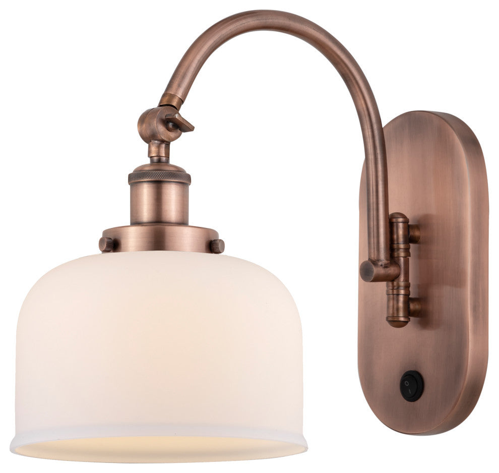Bell Sconce, Antique Copper, Matte White, Matte White