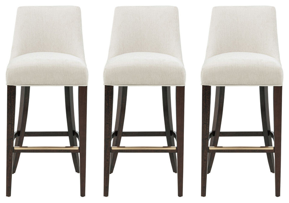 Manhattan Comfort Beever Barstool, Cream, Set of 3